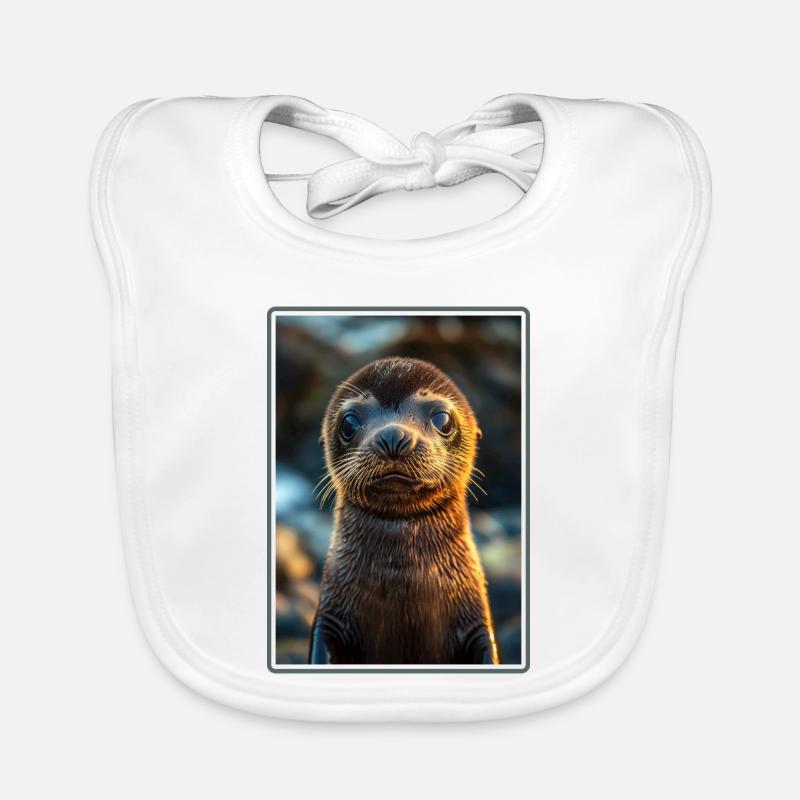 Seelöwen Seelöwe Baby Bio-Lätzchen