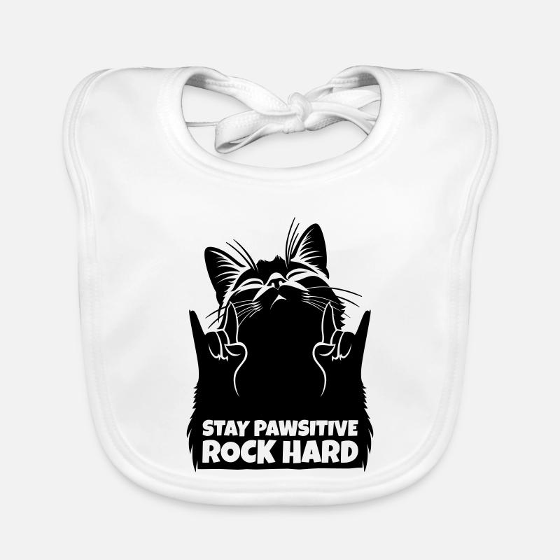 Reste Pénétrant Dur comme la pierre – Metal Cat Bavoir bio Bébé
