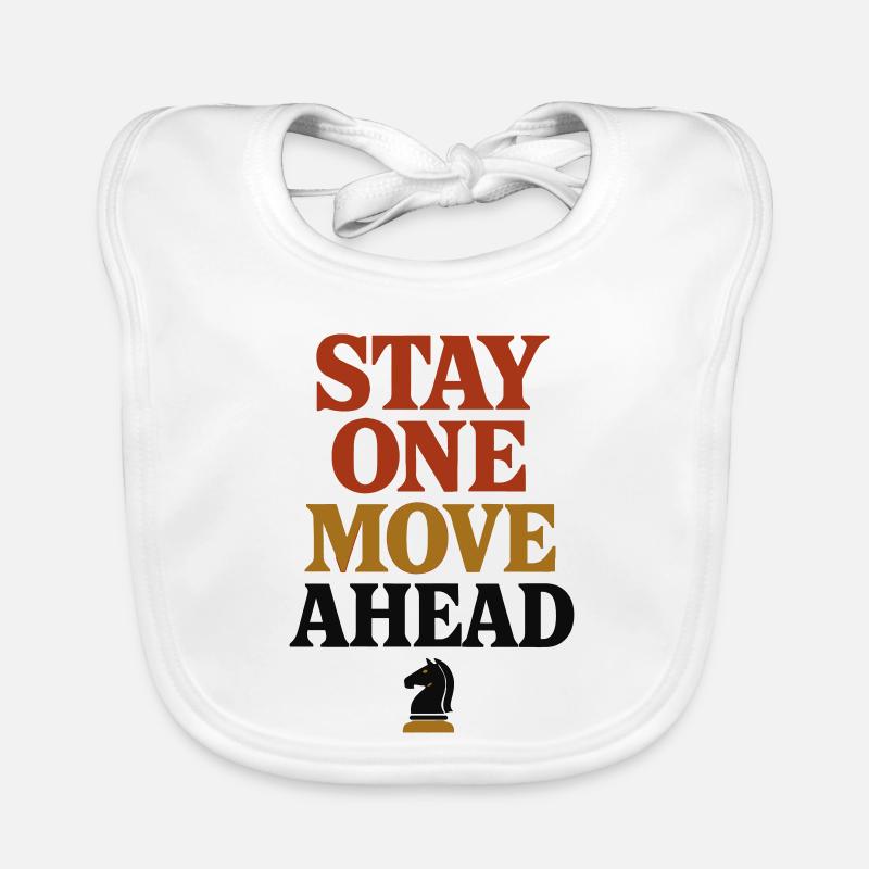 Chess Stay One Step Ahead Tactical Rider Organic Baby Bibs