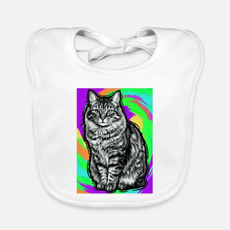 chat Bavoir bio Bébé