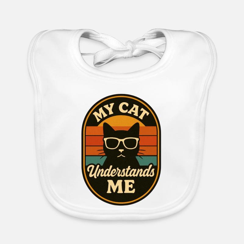 Logo rétro de mon chat qui me comprend Bavoir bio Bébé