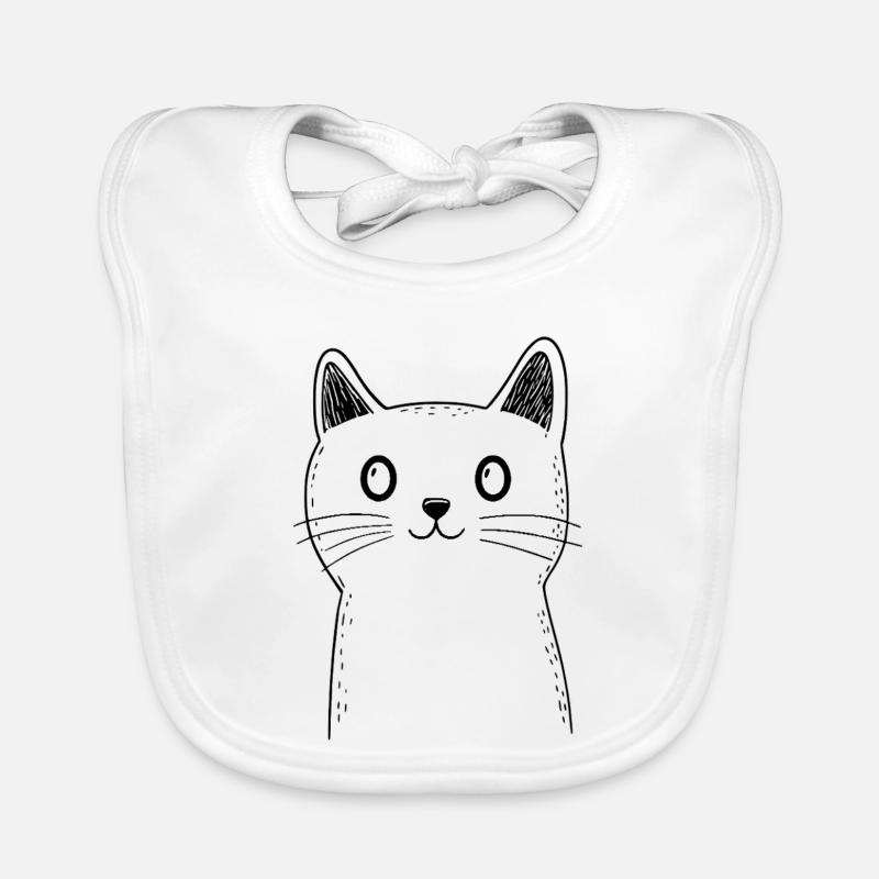Croquis du chat Bavoir bio Bébé