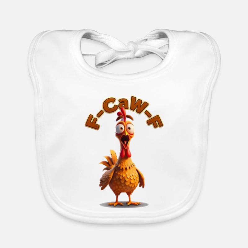 F-Can-F Hahn Cartoon | Huhn, lustige Bilder Baby Bio-Lätzchen