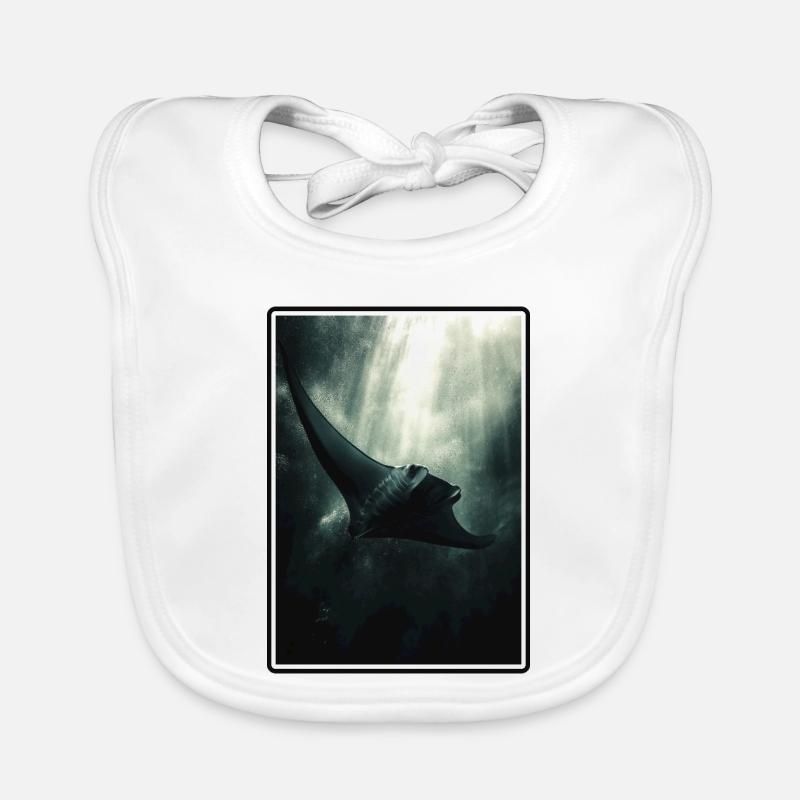 Rochen Mantarochen Baby Bio-Lätzchen