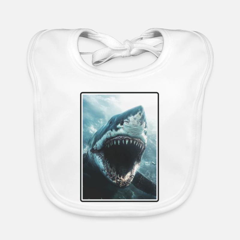 Grand requin blanc Grand requin blanc Bavoir bio Bébé