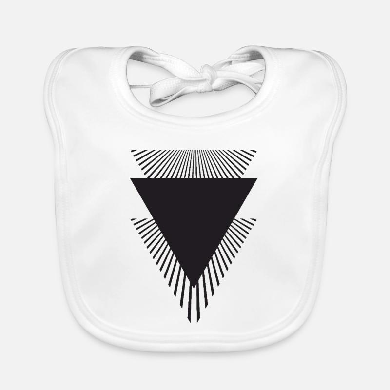 Radiant Triangles Geometry Organic Baby Bibs