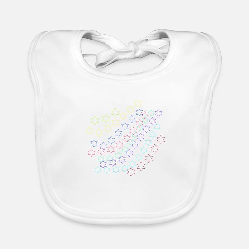 Sterne,stern, bunte Sterne Baby Bio-Lätzchen