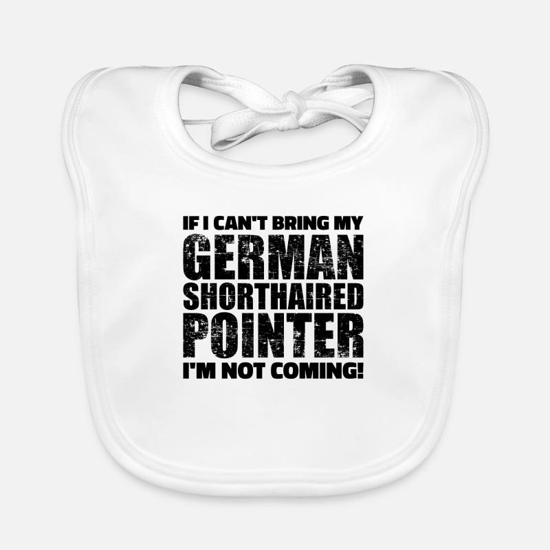 German shorthaired pointer - Organic Baby Bibs - white