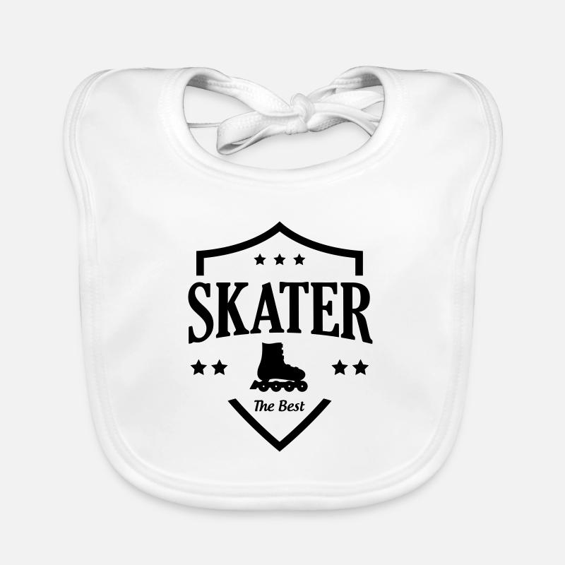 Roller Skates - Bavoir bio Bébé - blanc