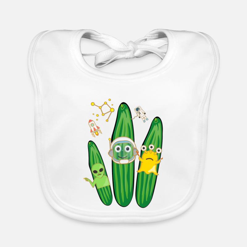 Cucumber Trio,Cucumber,Cucumber,Cucumber,Cucumber,Space, Alien Organic Baby Bibs