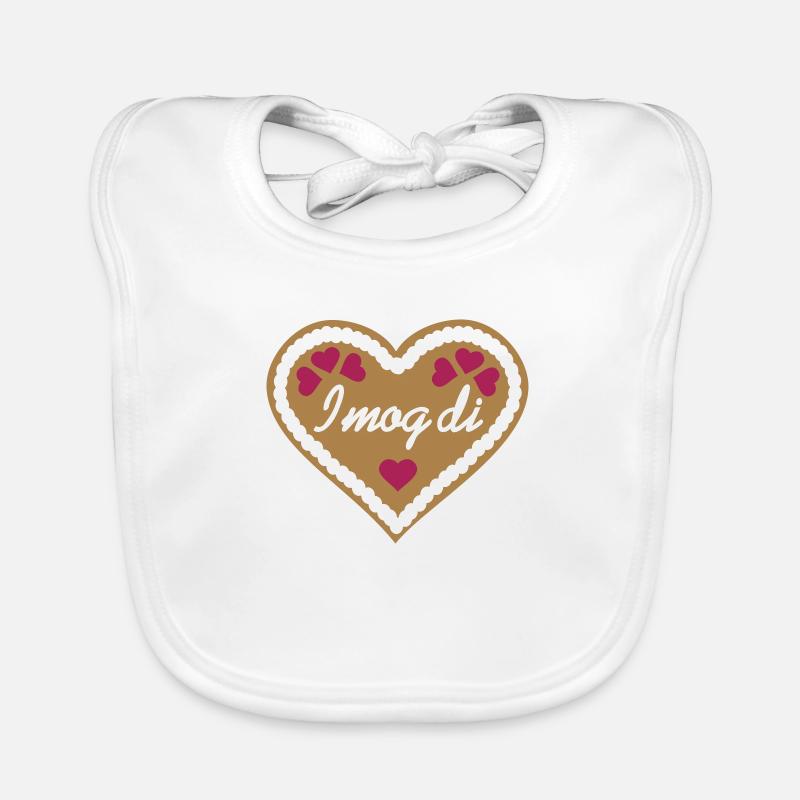 gingerbread heart Organic Baby Bibs