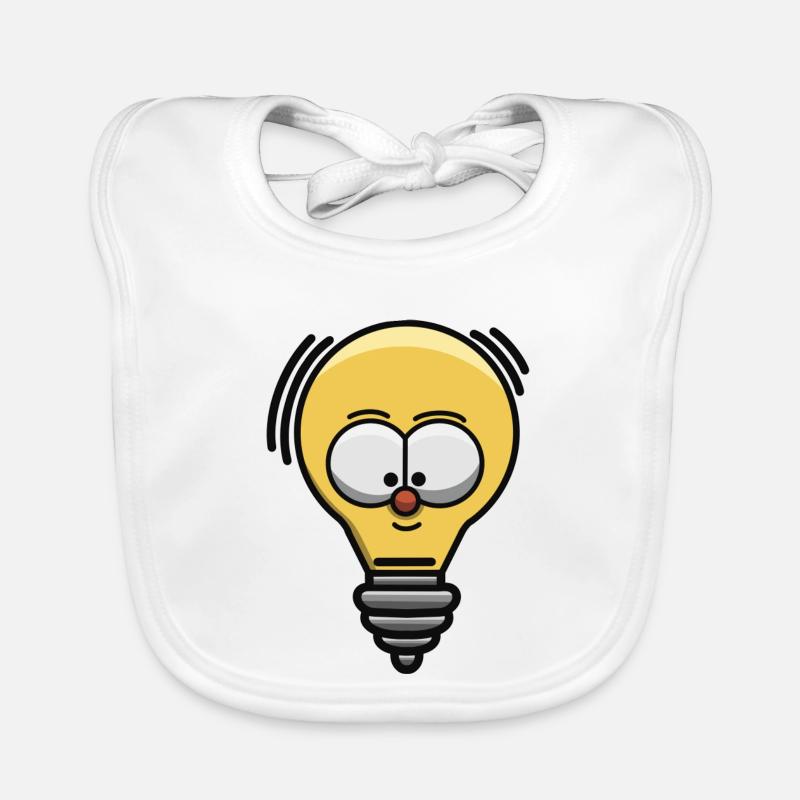 Doodle: a light bulb Organic Baby Bibs