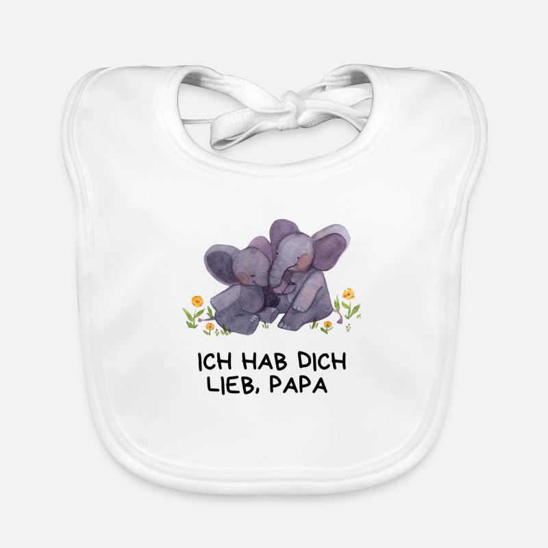 Ich hab dich lieb Papa Baby Bio-Lätzchen