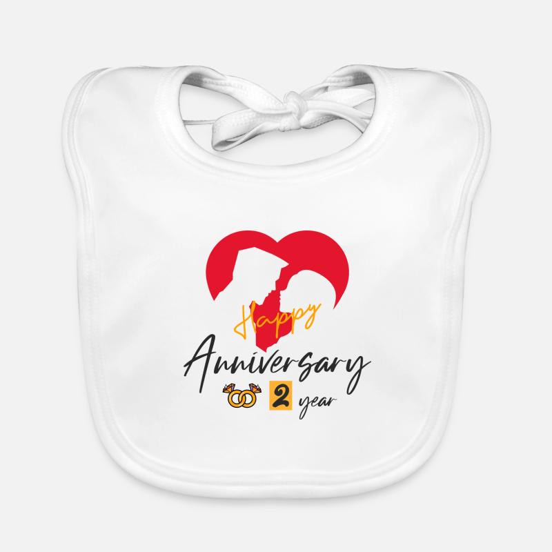 Happy 2Year Anniversary Baby Bio-Lätzchen