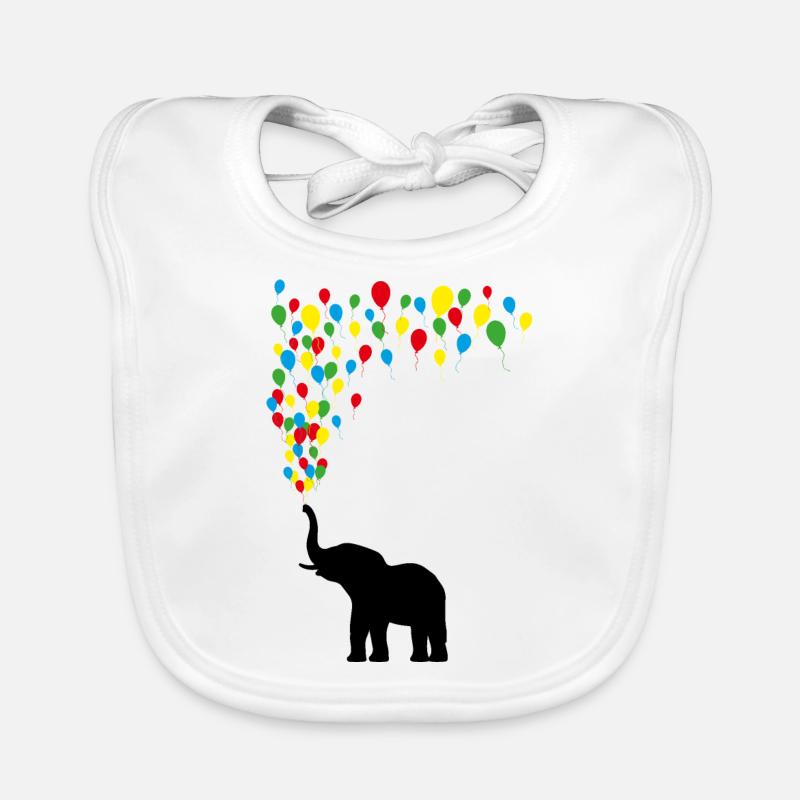 Elephant Balloon Joy Game Fun Gift Organic Baby Bibs