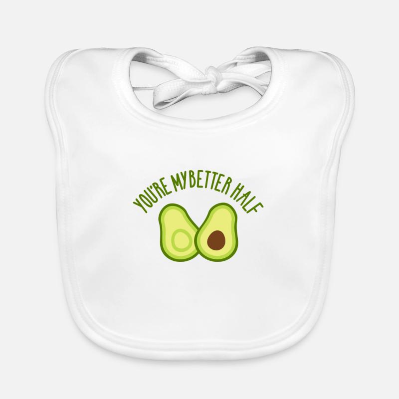 Avocado - Baby Bio-Lätzchen - Weiß