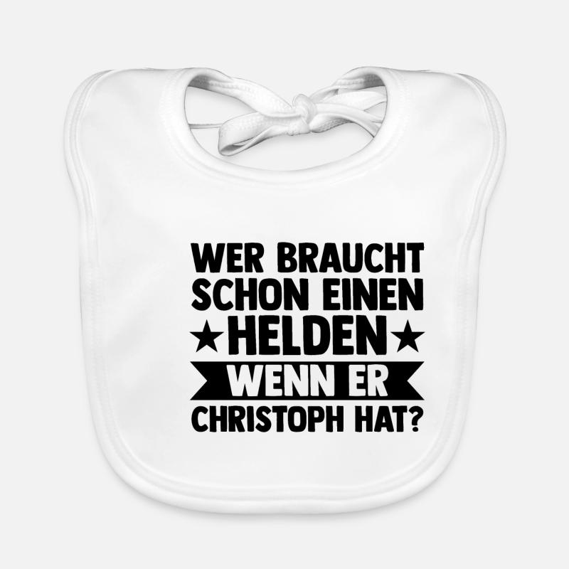 First name Chris Christoph Organic Baby Bibs