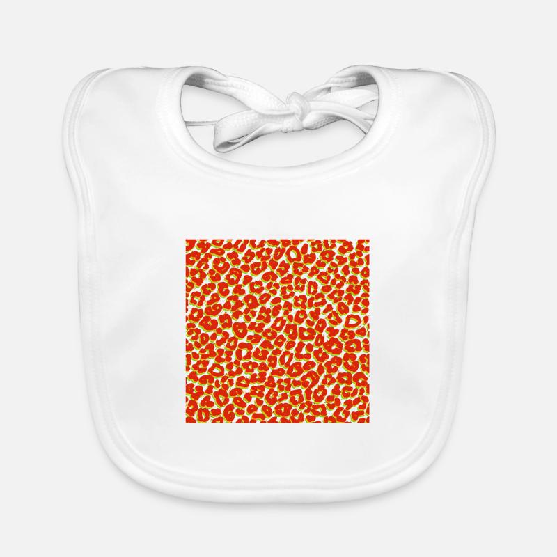 Peau d'animal avec style de couleur africaine - Bavoir bio Bébé - blanc