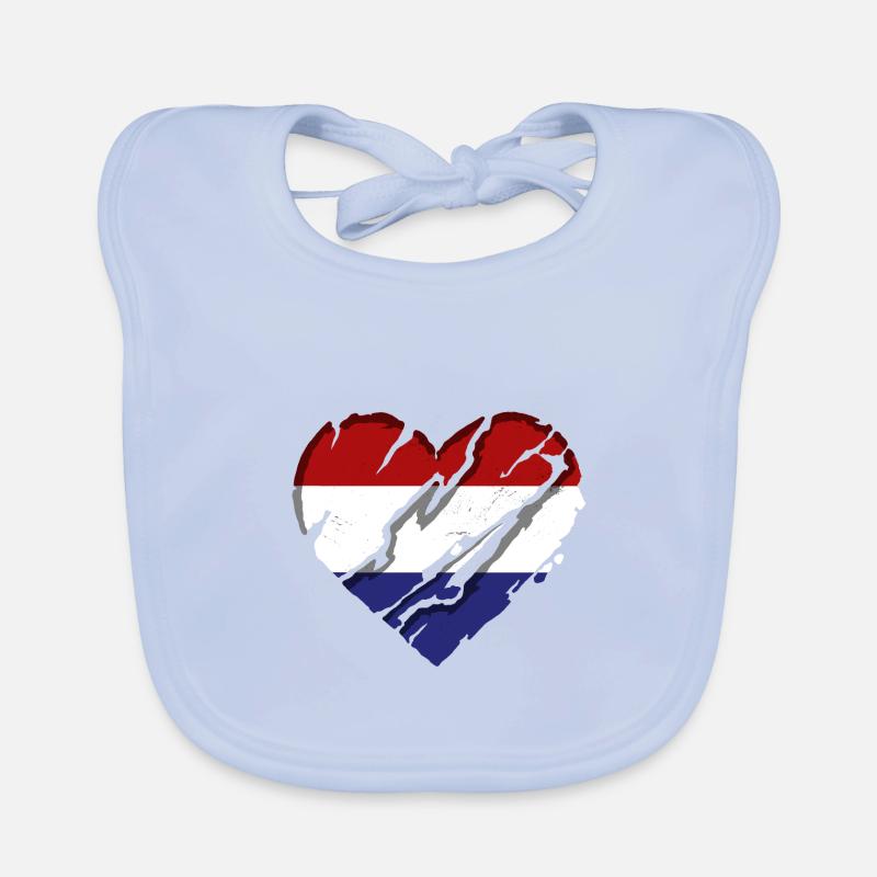 Pays-Bas Drapeau Hollande Drapeau néerlandais Bavoir bio Bébé