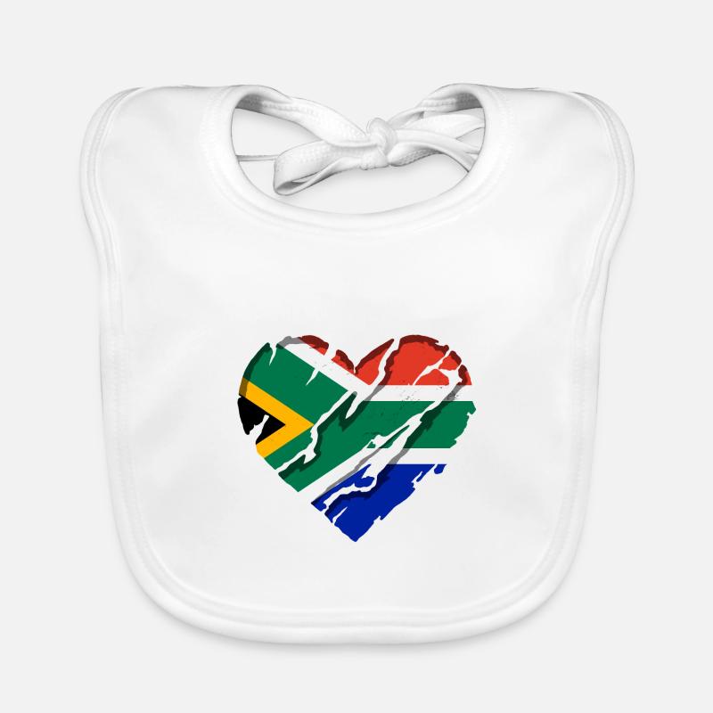 Drapeau de l’Afrique du Sud Drapeau sud-africain Bavoir bio Bébé