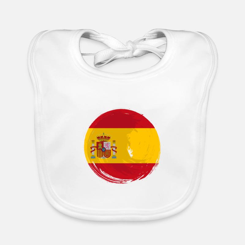 Drapeau d’Espagne Vintage Drapeau espagnol d’occasion Look Bavoir bio Bébé