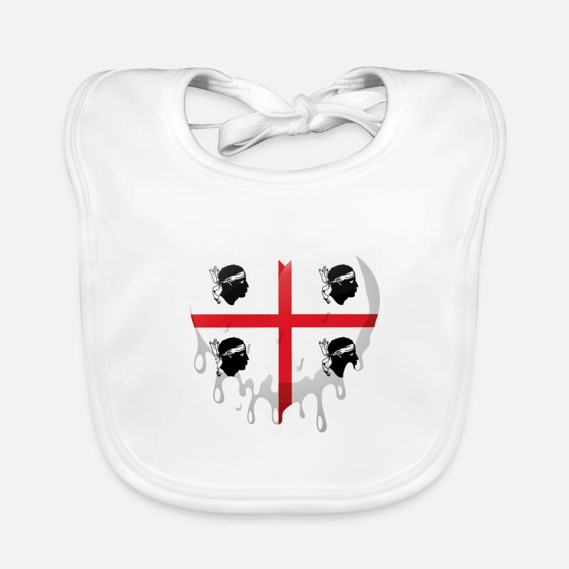 Sardaigne Drapeau Sarde Drapeau Sardegna Drapeau Bavoir bio Bébé