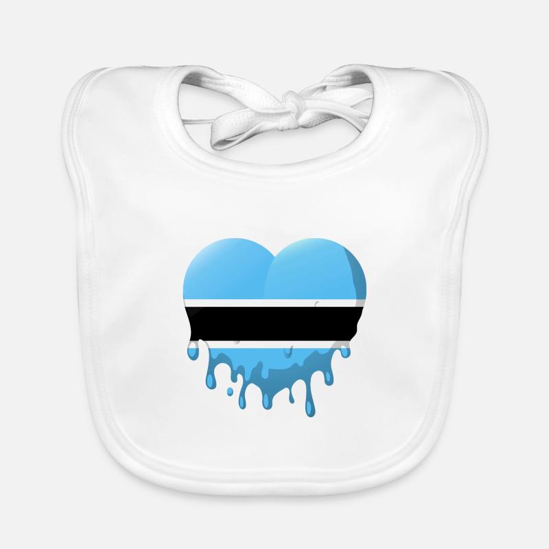 Drapeau du Botswana Drapeau du Botswana Afrique Bavoir bio Bébé