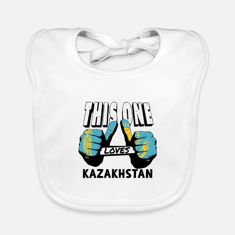 Drapeau du Kazakhstan Drapeau du Kazakhstan Bavoir bio Bébé