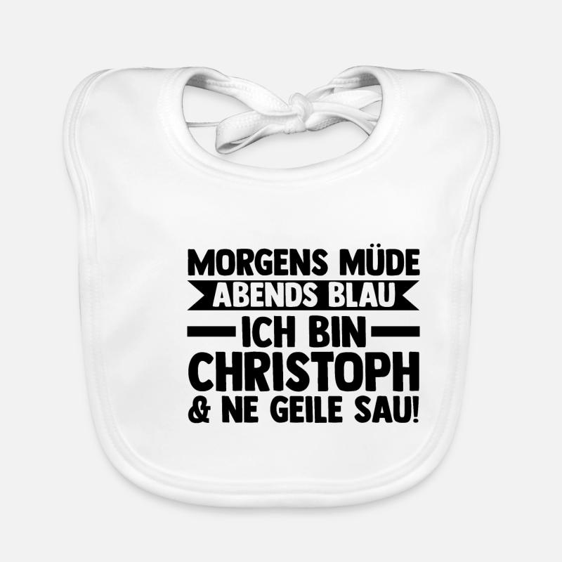 First name Chris Christoph Organic Baby Bibs