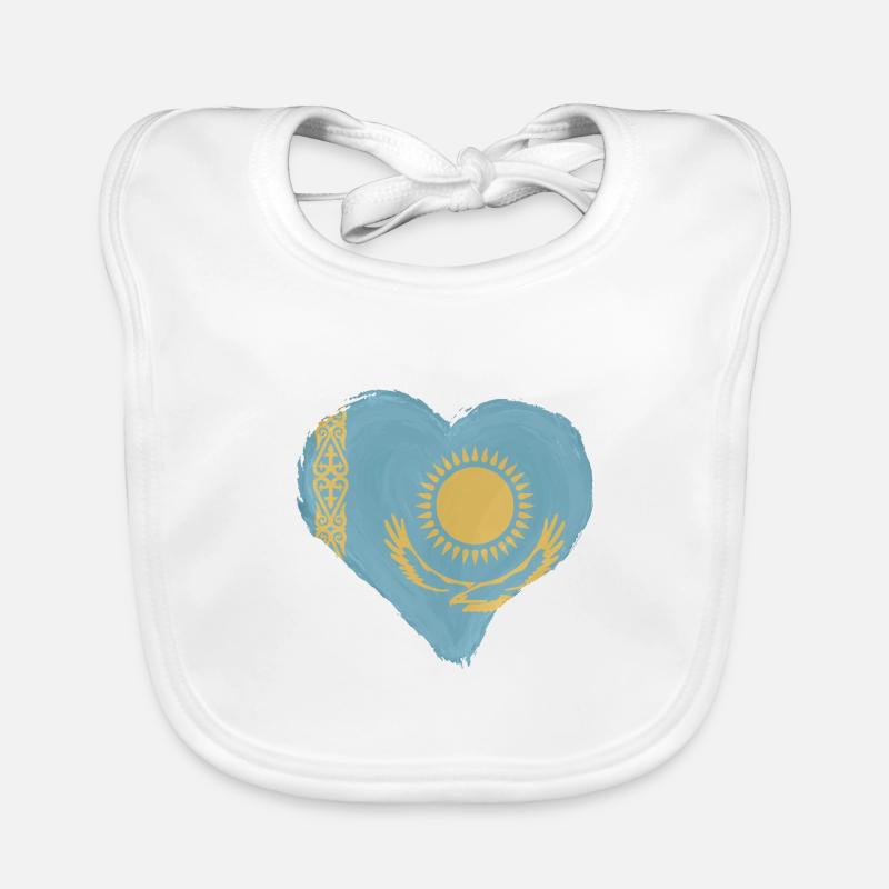 Drapeau du Kazakhstan Drapeau du Kazakhstan Bavoir bio Bébé