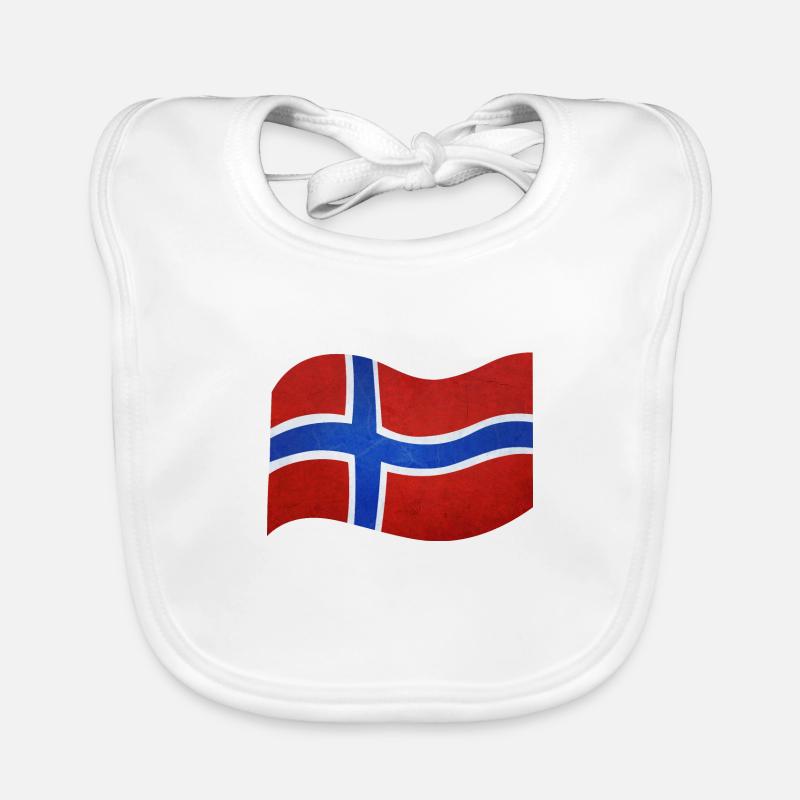 Drapeau de la Norvège Bavoir bio Bébé