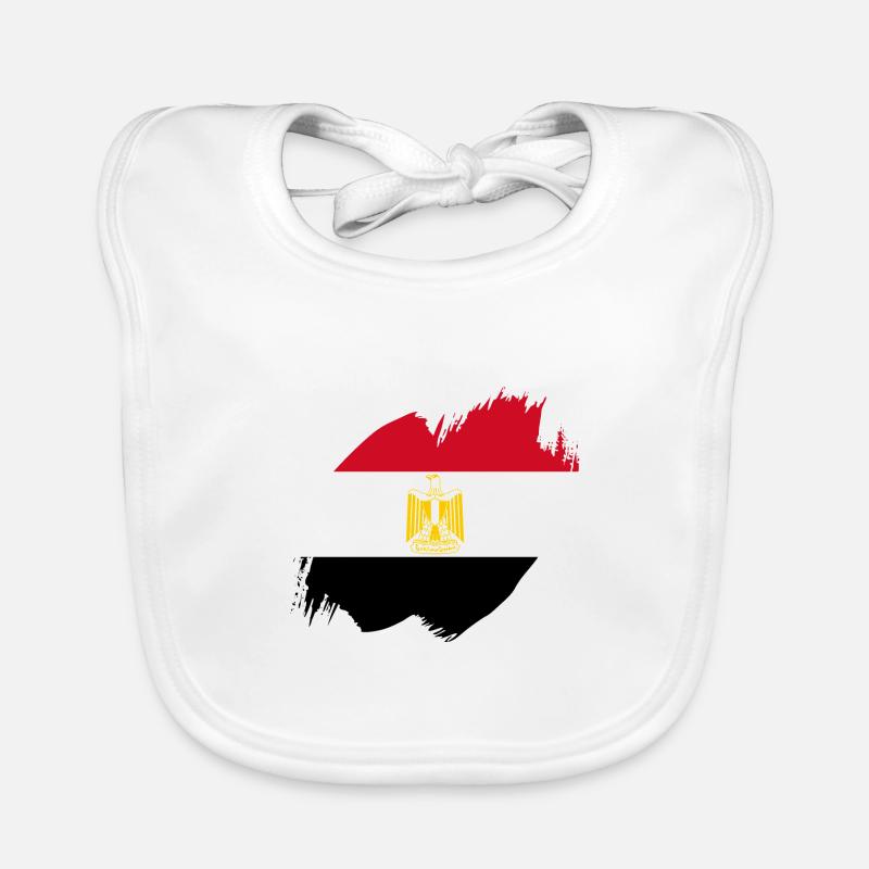 Egypte Drapeau Hurghada Afrique Drapeau Egyptien Bavoir bio Bébé