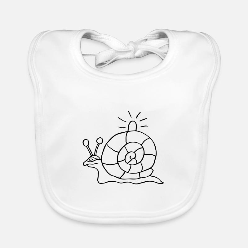 Polizei Schnecke mit Blaulicht Baby Bio-Lätzchen