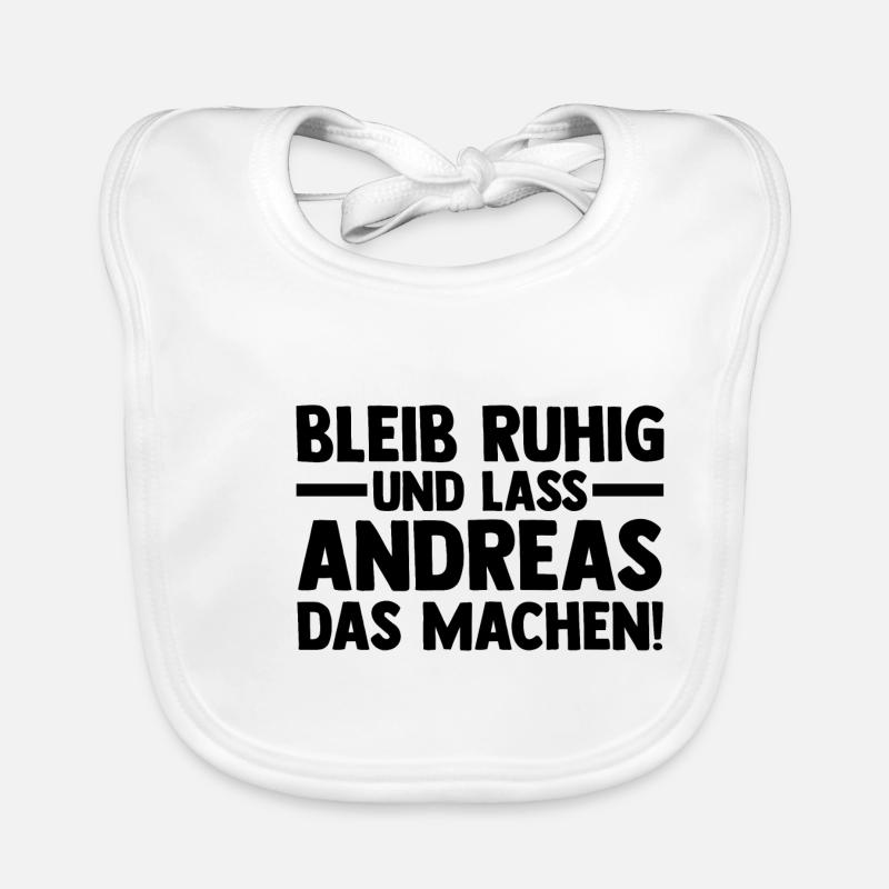 First name Andreas Organic Baby Bibs