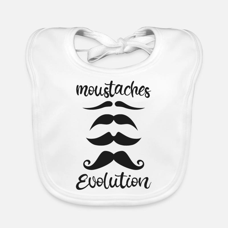 moustache évolution Bavoir bio Bébé