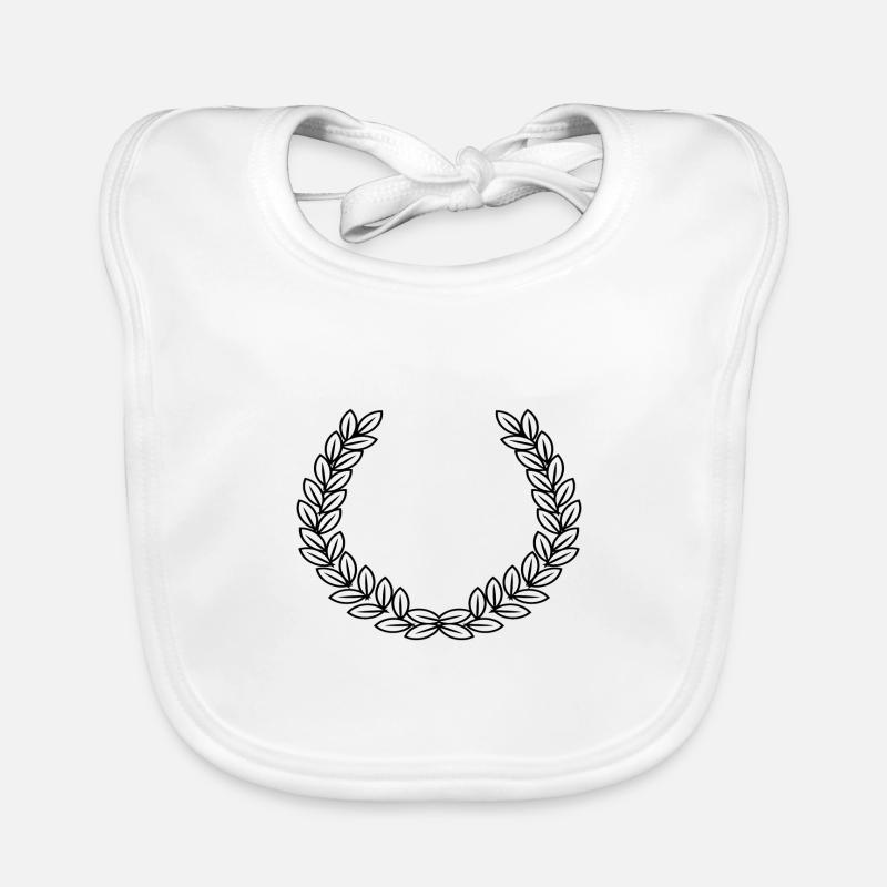 laurel wreath Organic Baby Bibs