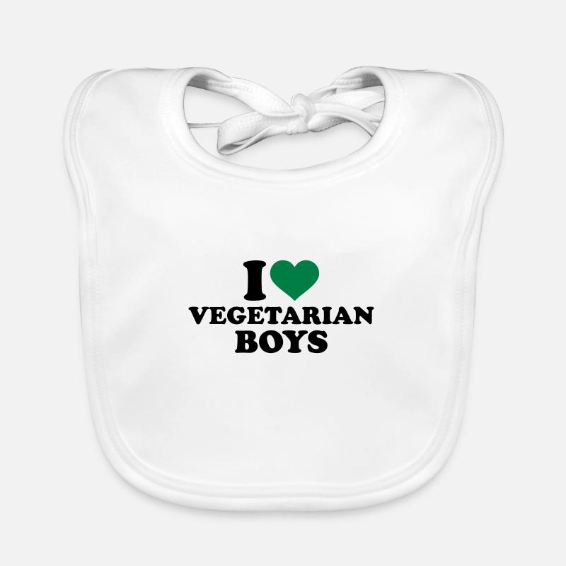 Vegetarier - Baby Bio-Lätzchen - Weiß