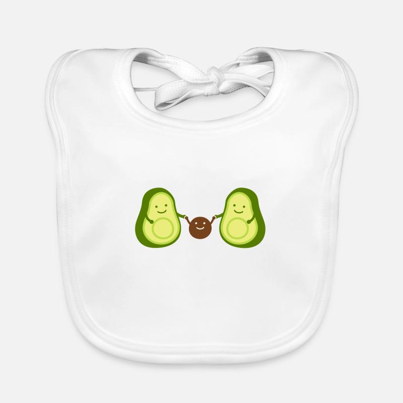 avocat - Bavoir bio Bébé - blanc