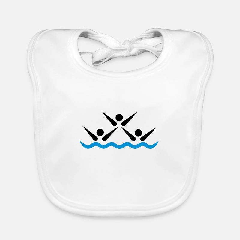 synchronized swimming Organic Baby Bibs