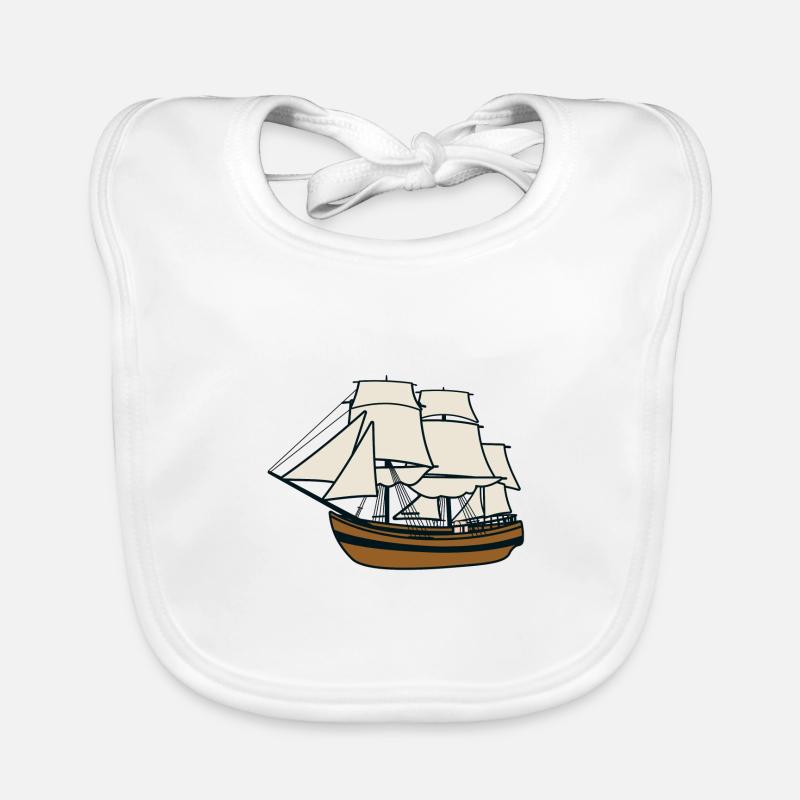 Sailing ship Organic Baby Bibs