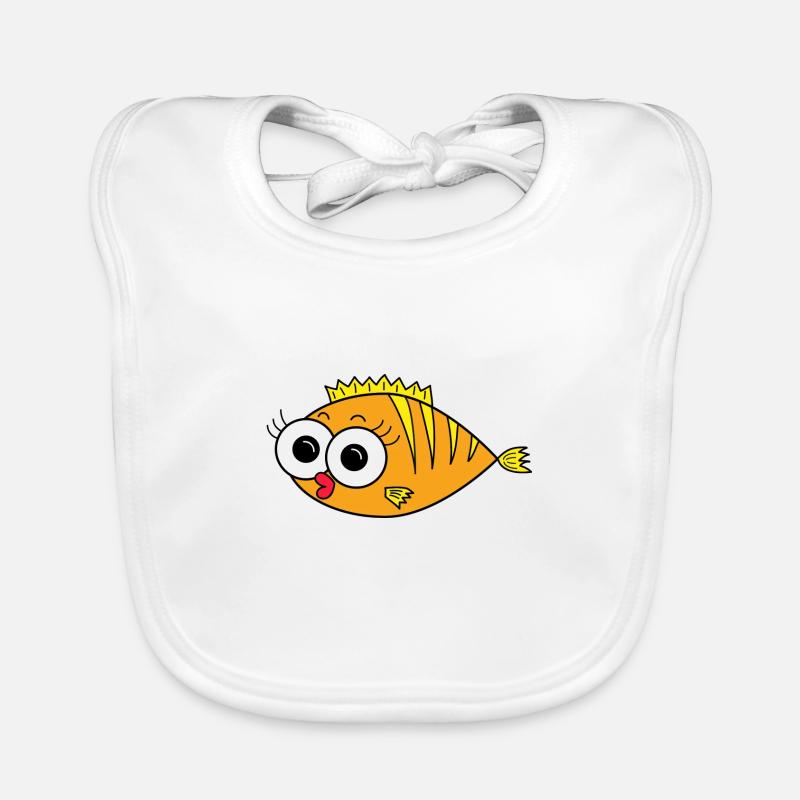 Fisch - Baby Bio-Lätzchen - Weiß