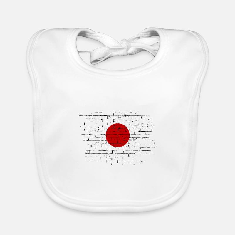 Drapeau du Japon utilisé Look Nihon Drapeau japonais Bavoir bio Bébé