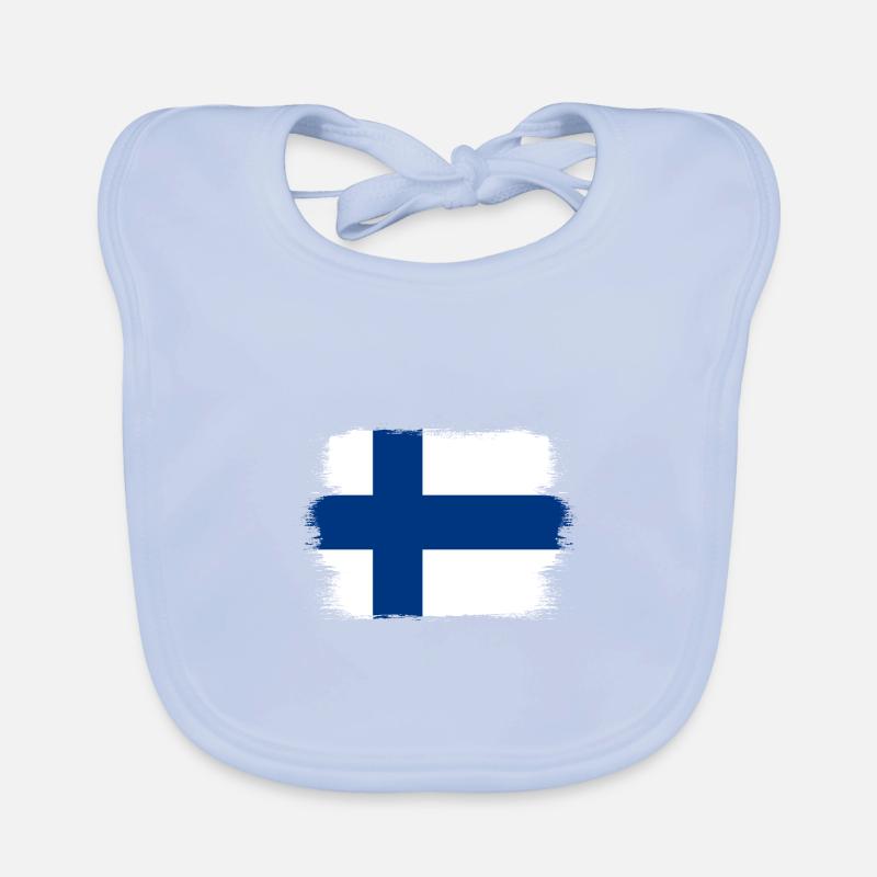 Drapeau de la Finlande Suomi Drapeau finlandais Aspect utilisé Bavoir bio Bébé