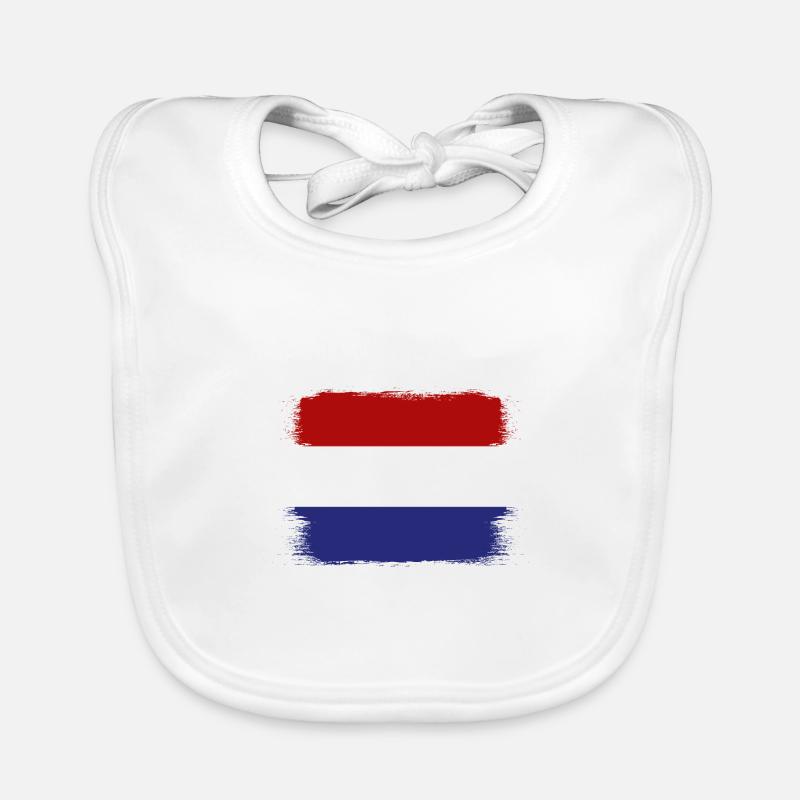 Pays-Bas Drapeau Hollande Drapeau néerlandais Bavoir bio Bébé