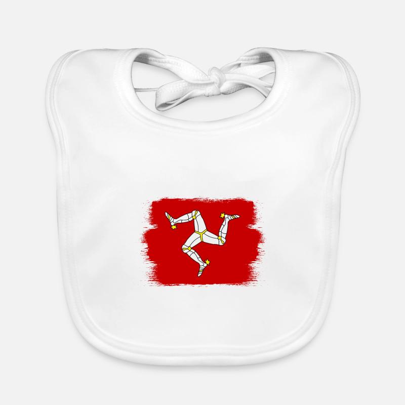 Drapeau de l’île de Man Triskele Drapeau de l’île de Man Bavoir bio Bébé
