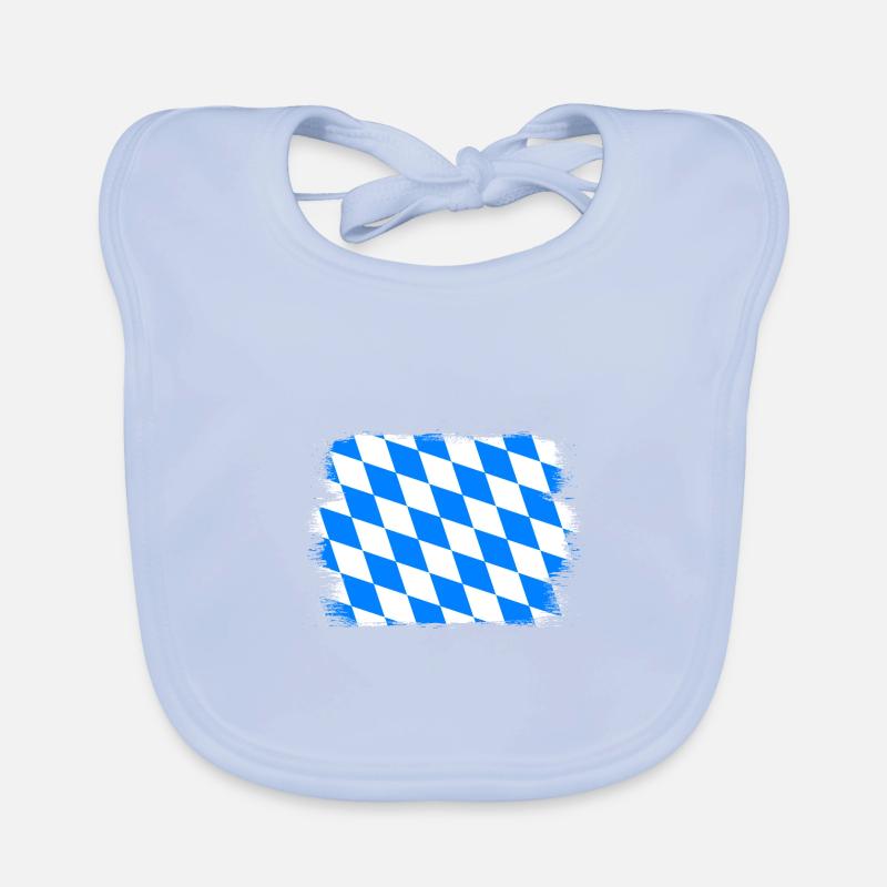 Drapeau de la Bavière Utilisé Look Drapeau Bavarois Vintage Bavoir bio Bébé