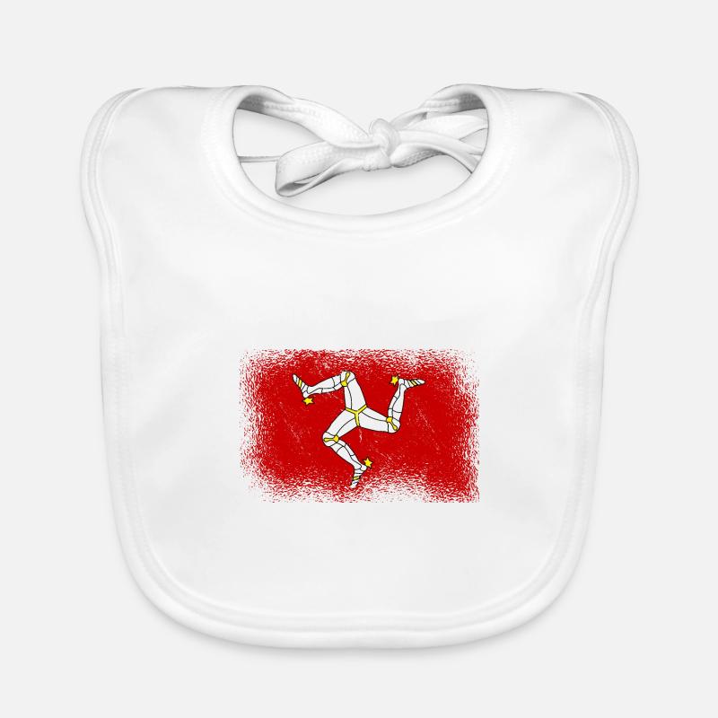 Drapeau de l’île de Man Triskele Drapeau de l’île de Man Bavoir bio Bébé