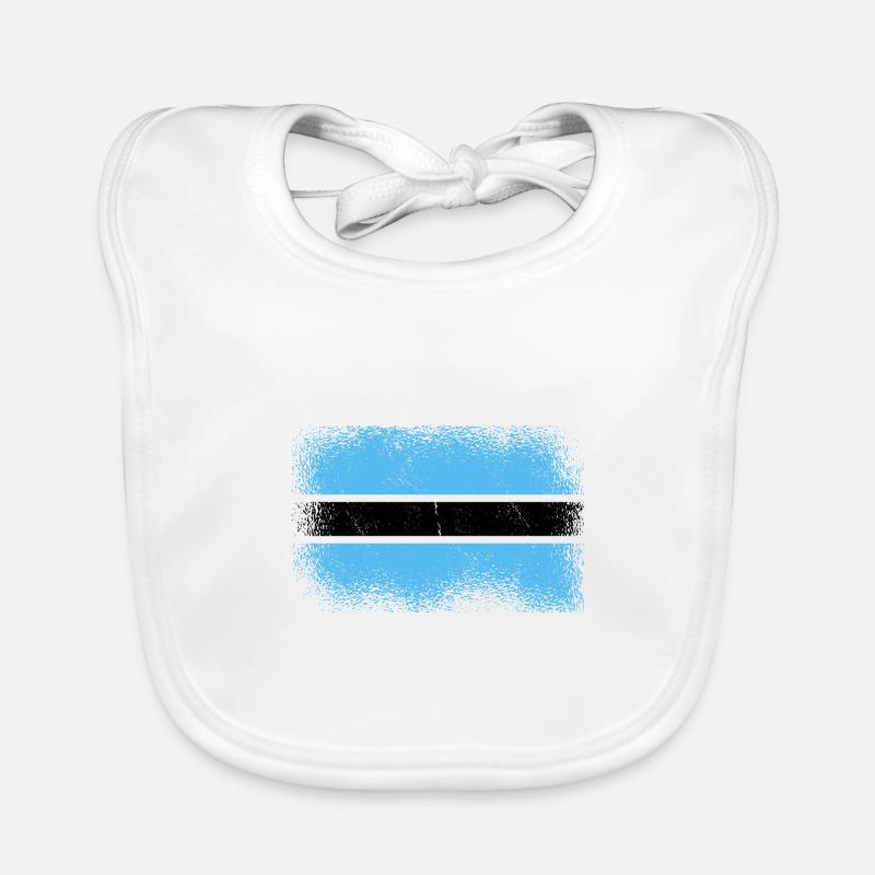 Drapeau du Botswana Drapeau du Botswana Afrique Bavoir bio Bébé