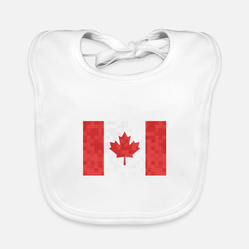 Canada Flag Maple Leaf Canadian Flag Canada Organic Baby Bibs