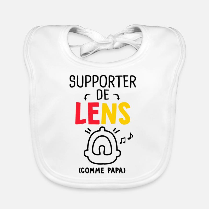 bébé supporter de Lens comme papa Bavoir bio Bébé